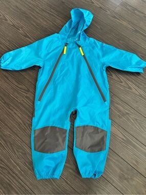 Cloudveil Muddy Buddy Toddler Rain Play Suit Splash Waterproof Blue 2T Hooded